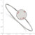 LogoArt Pi Beta Phi Bracelet - Sterling Silver Rhodium-Plated Enameled Slip-on Bangle - SS022PBP-7 - View 2