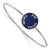 LogoArt Phi Sigma Sigma Bracelet - Sterling Silver Rhodium-Plated Enameled Slip-on Bangle - SS022PSS-7