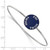LogoArt Phi Sigma Sigma Bracelet - Sterling Silver Rhodium-Plated Enameled Slip-on Bangle - SS022PSS-7 - View 3