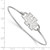 LogoArt University of Kentucky Bracelet - Sterling Silver Rhodium-Plated U-K Small Center 7 Inch Wire Bangle - View 2