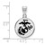LogoArt U.S. Marine Corps Pendant - Sterling Silver Rhodium-Plated Medium Epoxied Disc - View 2