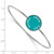 LogoArt Zeta Tau Alpha Bracelet - Sterling Silver Rhodium-Plated Enameled Slip-on Bangle - SS022ZTA-7 - View 2
