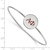 LogoArt Alpha Phi Bracelet - Sterling Silver Rhodium-Plated Enameled Slip-on Bangle - SS023APH-7 - View 3