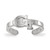 LogoArt Georgia Institute of Technology Toe Ring - Sterling Silver Rhodium-Plated G-T, 2 mm