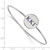 LogoArt Kappa Kappa Gamma Bracelet - Sterling S. Rhodium-Plated Enameled Slip-on Bangle - SS023KKG-7 - View 2