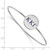 LogoArt Kappa Kappa Gamma Bracelet - Sterling S. Rhodium-Plated Enameled Slip-on Bangle - SS023KKG-7 - View 3