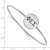 LogoArt Phi Sigma Sigma Bracelet - Sterling Silver Rhodium-Plated Enameled Slip-on Bangle - SS023PSS-7 - View 2