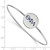 LogoArt Theta Phi Alpha Bracelet - Sterling Silver Rhodium-Plated Enameled Slip-on Bangle - SS023TPA-7 - View 2