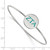 LogoArt Zeta Tau Alpha Bracelet - Sterling Silver Rhodium-Plated Enameled Slip-on Bangle - SS023ZTA-7 - View 2