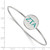 LogoArt Zeta Tau Alpha Bracelet - Sterling Silver Rhodium-Plated Enameled Slip-on Bangle - SS023ZTA-7 - View 3
