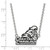 LogoArt Coastal Carolina University Necklace - Sterling Silver Rhodium-Plated Chanticleers Large Enameled Pendant 18 Inch - View 2