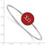 LogoArt Chi Omega Bracelet - Sterling Silver Rhodium-Plated Enameled Slip-on Bangle - SS024CHO-7 - View 2
