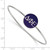 LogoArt Delta Phi Epsilon Bracelet - Sterling S. Rhodium-Plated Enameled Slip-on Bangle - SS024DPH-7 - View 2