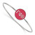 LogoArt Gamma Phi Beta Bracelet - Sterling Silver Rhodium-Plated Enameled Slip-on Bangle - SS024GPB-7