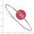 LogoArt Gamma Phi Beta Bracelet - Sterling Silver Rhodium-Plated Enameled Slip-on Bangle - SS024GPB-7 - View 2