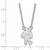 LogoArt Iowa State University Necklace - Sterling Silver Rhodium-Plated Cardinal Large Pendant 18 Inch - View 2