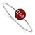 LogoArt Pi Beta Phi Bracelet - Sterling Silver Rhodium-Plated Enameled Slip-on Bangle - SS024PBP-7
