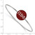 LogoArt Pi Beta Phi Bracelet - Sterling Silver Rhodium-Plated Enameled Slip-on Bangle - SS024PBP-7 - View 3