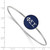 LogoArt Phi Sigma Sigma Bracelet - Sterling Silver Rhodium-Plated Enameled Slip-on Bangle - SS024PSS-7 - View 3