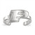 LogoArt Purdue University Toe Ring - Sterling Silver Rhodium-Plated Letter P, 2 mm