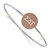 LogoArt Sigma Delta Tau Bracelet - Sterling Silver Rhodium-Plated Enameled Slip-on Bangle - SS024SDT-7