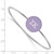 LogoArt Sigma Kappa Bracelet - Sterling Silver Rhodium-Plated Enameled Slip-on Bangle - SS024SKP-7 - View 3