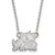 LogoArt Texas Christian University Necklace - Sterling Silver Rhodium-Plated Horned Frog Small Pendant 18 Inch