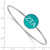 LogoArt Zeta Tau Alpha Bracelet - Sterling Silver Rhodium-Plated Enameled Slip-on Bangle - SS024ZTA-7 - View 2