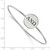 LogoArt Alpha Chi Omega Bracelet - Sterling Silver Rhodium-Plated Enameled Slip-on Bangle - SS025ACO-7 - View 2