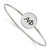 LogoArt Alpha Phi Bracelet - Sterling Silver Rhodium-Plated Enameled Slip-on Bangle - SS025APH-7