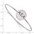 LogoArt Alpha Sigma Alpha Bracelet - Sterling S. Rhodium-Plated Enameled Slip-on Bangle - SS025ASI-7 - View 3