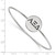 LogoArt Alpha Xi Delta Bracelet - Sterling Silver Rhodium-Plated Enameled Slip-on Bangle - SS025AXD-7 - View 3
