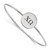 LogoArt Chi Omega Bracelet - Sterling Silver Rhodium-Plated Enameled Slip-on Bangle - SS025CHO-7