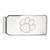LogoArt Clemson University Money Clip - Sterling Silver Rhodium-Plated Tiger Paw