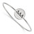 LogoArt Delta Delta Delta Bracelet - Sterling S. Rhodium-Plated Enameled Slip-on Bangle - SS025DDD-7