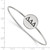 LogoArt Delta Delta Delta Bracelet - Sterling S. Rhodium-Plated Enameled Slip-on Bangle - SS025DDD-7 - View 3