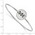 LogoArt Delta Phi Epsilon Bracelet - Sterling S. Rhodium-Plated Enameled Slip-on Bangle - SS025DPH-7 - View 2