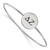 LogoArt Delta Zeta Bracelet - Sterling Silver Rhodium-Plated Enameled Slip-on Bangle - SS025DZ-7