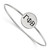 LogoArt Gamma Phi Beta Bracelet - Sterling Silver Rhodium-Plated Enameled Slip-on Bangle - SS025GPB-7