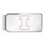 LogoArt University of Illinois Money Clip - Sterling Silver Rhodium-Plated Letter I