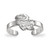 LogoArt University of Kansas Toe Ring - Sterling Silver Rhodium-Plated Jayhawk, 2 mm