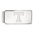 LogoArt University of Tennessee Money Clip - Sterling Silver Rhodium-Plated Letter T