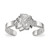 LogoArt Chicago Blackhawks Toe Ring - Sterling Silver Rhodium-Plated, 2 mm