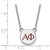 LogoArt Alpha Phi Necklace - Sterling Silver Rhodium-Plated Sorority Greek Letters Small Color Enamel Pendant 18 Inch - SS027APH-18 - View 2