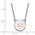 LogoArt Delta Zeta Necklace - Sterling Silver Rhodium-Plated Sorority Greek Letters Small Color Enamel Pendant 18 Inch - SS027DZ-18 - View 2