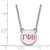 LogoArt Gamma Phi Beta Necklace - Sterling Silver Rhodium-Plated Sorority Greek Letters Small Color Enamel Pendant 18 Inch - SS027GPB-18 - View 2