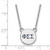 LogoArt Phi Sigma Sigma Necklace - Sterling Silver Rhodium-Plated Sorority Greek Letters Small Color Enamel Pendant 18 Inch - SS027PSS-18 - View 2