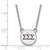 LogoArt Sigma Sigma Sigma Necklace - Sterling Silver Rhodium-Plated Sorority Greek Letters Small Color Enamel Pendant 18 Inch - SS027SSS-18 - View 2
