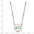 LogoArt Alpha Sigma Tau Necklace - Sterling Silver Rhodium-Plated Sorority Greek Letters Large Color Enamel Pendant 18 Inch - SS028ALS-18 - View 2