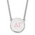 LogoArt Delta Gamma Necklace - Sterling Silver Rhodium-Plated Sorority Greek Letters Large Color Enamel Pendant 18 Inch - SS028DG-18